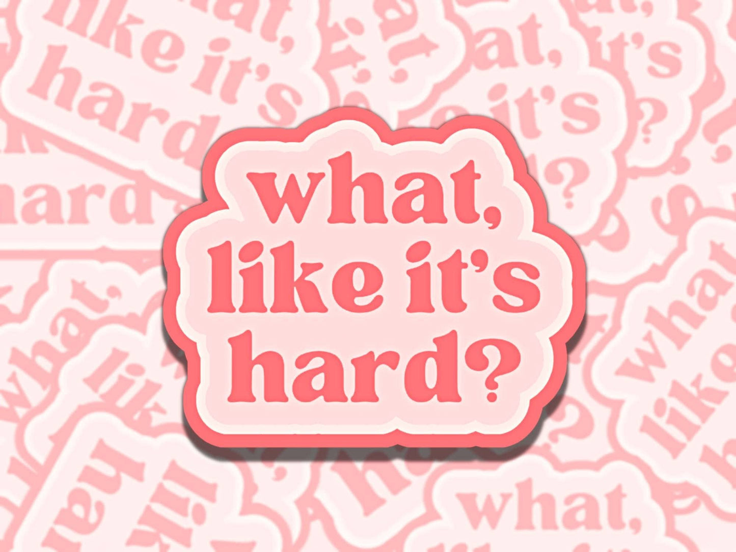 Snarky Pink Vinyl Sticker - Funny Gift for Friends