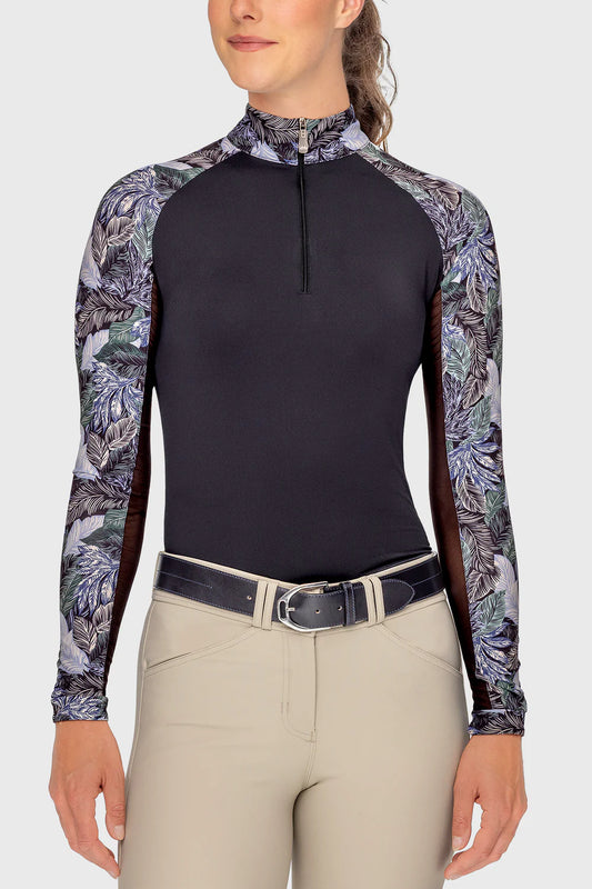 Kastel Sage Rainforest Long Sleeve Raglan 1/4 Zip Sun Shirt