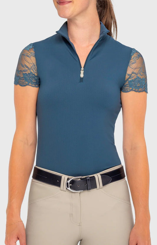 Kastel Sailor Blue Galloon Lace Cap Sleeve